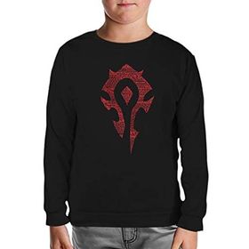 Lord T-Shirt SC-1445 Siyah World Of Warcraft Silver Moon Erkek Çocuk Sweatshirt