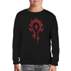 Lord T-Shirt SC-1445 Siyah World Of Warcraft Silver Moon Erkek Çocuk Sweatshirt
