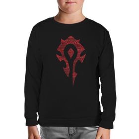 Lord T-Shirt SC-1445 Siyah World Of Warcraft Silver Moon Erkek Çocuk Sweatshirt