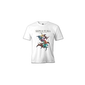 Lord T-Shirt Sepultura Endurance Logo Beyaz Erkek T-Shirt