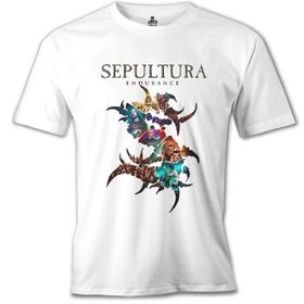 Lord T-Shirt Sepultura Endurance Logo Beyaz Erkek T-Shirt