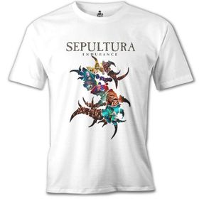 Lord T-Shirt Sepultura Endurance Logo Beyaz Erkek T-Shirt