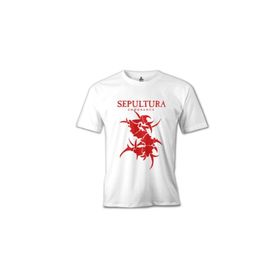 Lord T-Shirt Sepultura Endurance Logo Red Beyaz Erkek T-Shirt