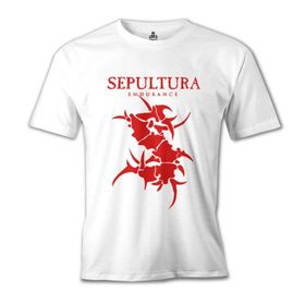 Lord T-Shirt Sepultura Endurance Logo Red Beyaz Erkek T-Shirt