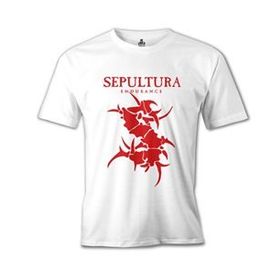 Lord T-Shirt Sepultura Endurance Logo Red Beyaz Erkek T-Shirt