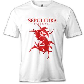 Lord T-Shirt Sepultura Endurance Logo Red Beyaz Erkek T-Shirt