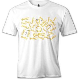 Lord T-Shirt Sherlock - is Bored Beyaz Erkek T-shirt