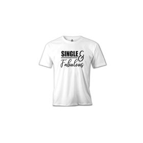 Lord T-Shirt Single And Fabulous Beyaz Erkek T-Shirt