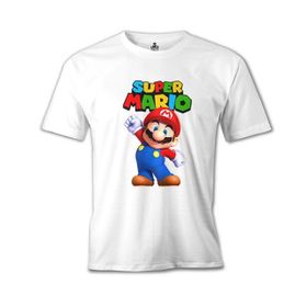 Lord T-Shirt Super Mario Win Win Beyaz Erkek T-Shirt