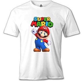 Lord T-Shirt Super Mario Win Win Beyaz Erkek T-Shirt
