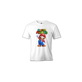 Lord T-Shirt Super Mario Win Win Beyaz Erkek T-Shirt