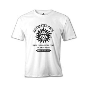 Lord T-Shirt Supernatural - Winchester Bros. Beyaz Erkek T-shirt