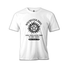 Lord T-Shirt Supernatural - Winchester Bros. Beyaz Erkek T-shirt