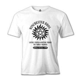 Lord T-Shirt Supernatural - Winchester Bros. Beyaz Erkek T-shirt