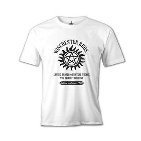 Lord T-Shirt Supernatural - Winchester Bros. Beyaz Erkek T-shirt