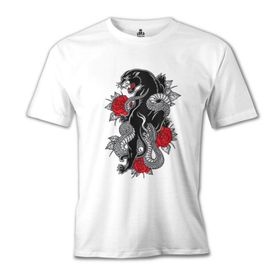 Lord T-Shirt Tattoo Tiger Beyaz Erkek T-Shirt