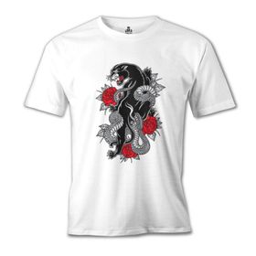 Lord T-Shirt Tattoo Tiger Beyaz Erkek T-Shirt
