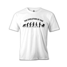 Lord T-Shirt The Evolution of Dad Beyaz Erkek T-shirt