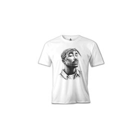 Lord T-Shirt Tupac Shakur Bandana Beyaz Erkek T-Shirt