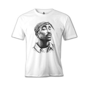 Lord T-Shirt Tupac Shakur Bandana Beyaz Erkek T-Shirt