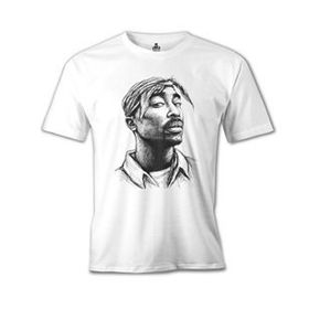 Lord T-Shirt Tupac Shakur Bandana Beyaz Erkek T-Shirt