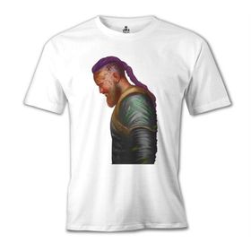 Lord T-Shirt Vikings Ragnar III Beyaz Erkek T-Shirt