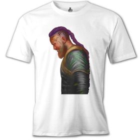 Lord T-Shirt Vikings Ragnar III Beyaz Erkek T-Shirt