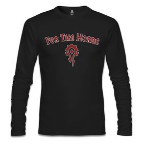 Lord T-Shirt World of Warcraft For the Horde Erkek Siyah Sweatshirt