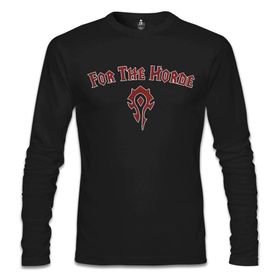 Lord T-Shirt World of Warcraft For the Horde Erkek Siyah Sweatshirt