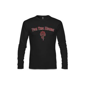 Lord T-Shirt World of Warcraft For the Horde Erkek Siyah Sweatshirt