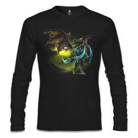 Lord T-Shirt World of Warcraft Illidan Stormrage Erkek Siyah Sweatshirt