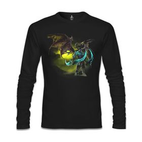 Lord T-Shirt World of Warcraft Illidan Stormrage Erkek Siyah Sweatshirt