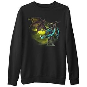 Lord T-Shirt World of Warcraft Illidan Stormrage Erkek Siyah Sweatshirt