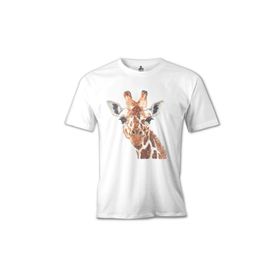 Lord T-Shirt Zürafa Yüz Beyaz Erkek T-Shirt