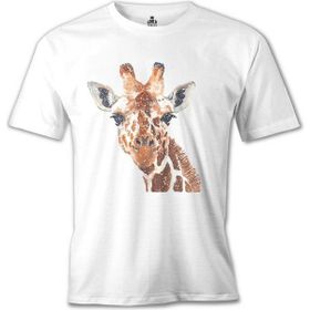 Lord T-Shirt Zürafa Yüz Beyaz Erkek T-Shirt