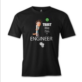 Lord Trust me I'm an Engineer Siyah Erkek Çocuk T-shirt