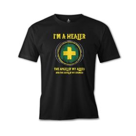 Lord World of Warcraft - The Healer Siyah Erkek T-shirt