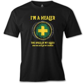 Lord World of Warcraft - The Healer Siyah Erkek T-shirt