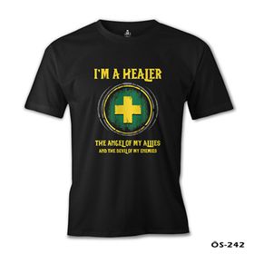 Lord World of Warcraft - The Healer Siyah Erkek T-shirt