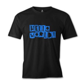 Lord Yazı - Hello World Siyah Erkek T-shirt
