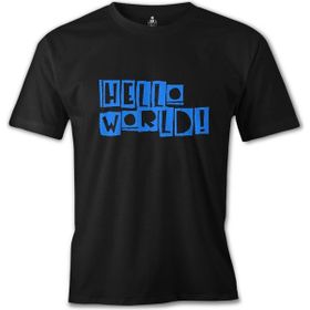 Lord Yazı - Hello World Siyah Erkek T-shirt