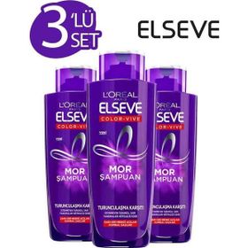 Loreal Elseve Color Vive 3x200 ml Mor Şampuan