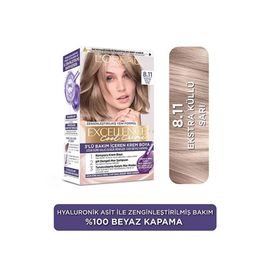 Loreal Excellence 8.11 Ekstra Küllü Sarı Kit Saç Boyası