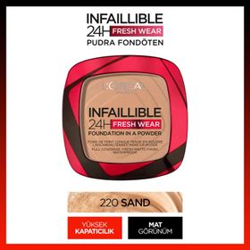 Loreal Infaillible 24H Fresh Wear 220 Sand Pudra Fondöten