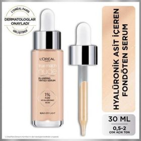 Loreal Paris 0.5-2 Very Light 30 ml True Match Nude Serum Fondöten