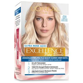 Loreal Paris 01 Ultra Açık Doğal Sarı Excellence Creme Saç Boyası