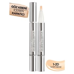 Loreal Paris 2'si 1 Arada 1-2D True Match Göz Kremi İçeren Kapatıcı