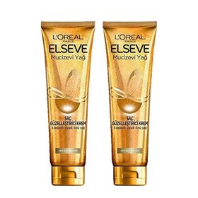 Loreal Paris 2x150 ml Tüm Saç Elseve Mucizevi Yağ Saç Güzelş. Krem