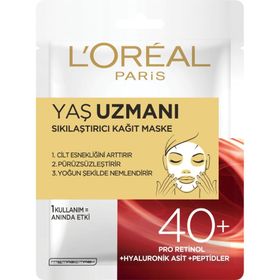 Loreal Paris 40+ T42192 Yaş Uzmanı Sıkılaştırıcı Kağıt Maske