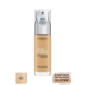 Loreal Paris 4D Golden Natural True Match Bakım Yapan Fondöten